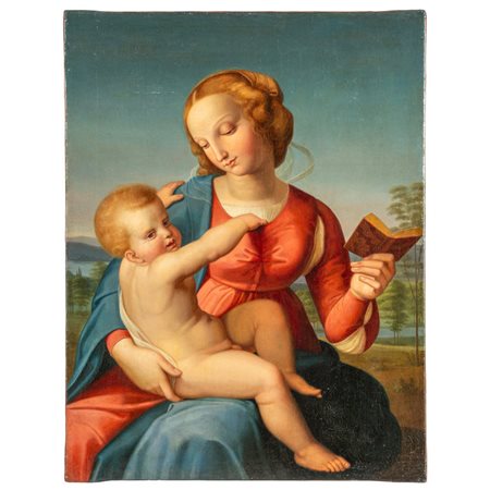 "La Madonna Colonna" (da Raffaello Sanzio) olio, 
