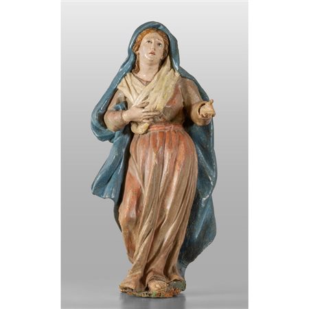 Madonna, scultura in legno policromo, <br>Genova 