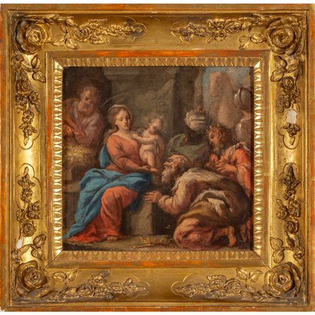 GROSSO NICOLA (1682-1748) <br>"Adorazione dei 