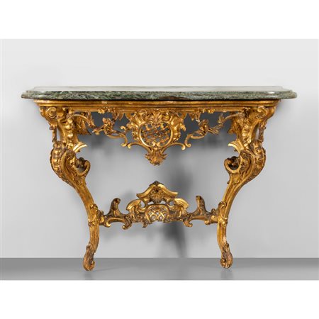 Console da appoggio Luigi XV in legno finemente 