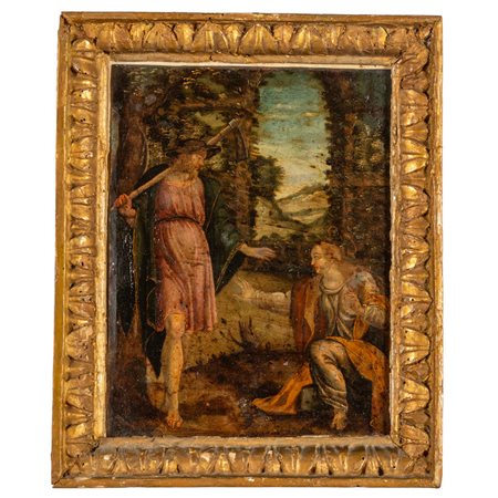 "Noli me tangere" olio, sec.XVIII<br>cm. 18x24
