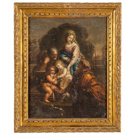 Scuola emiliana sec.XVIII "Sacra Famiglia con San 