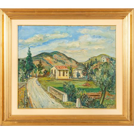 EMANUELE RAMBALDI (1903-1968) <br>Strada con 