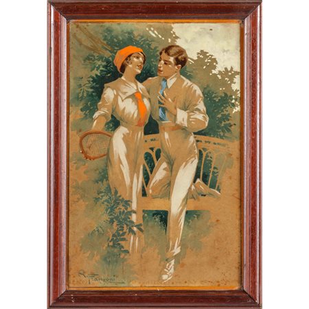 ROBERTO FRANZONI (1882-1960) <br>Innamorati al 
