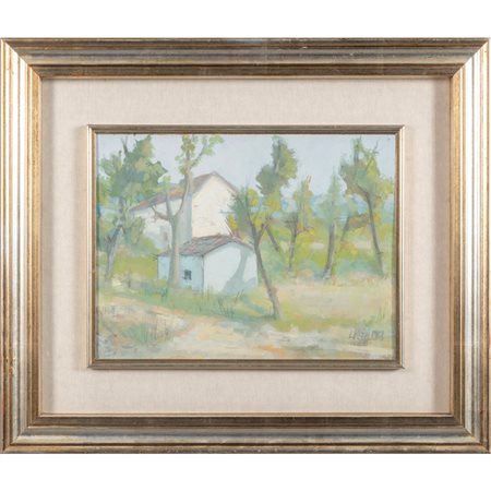 LIBERO VERZETTI (1906-1989) <br>Casolare<br>olio 