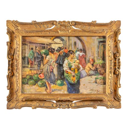 SALVATORE BALSAMO (1894-1922) <br>Mercato a 