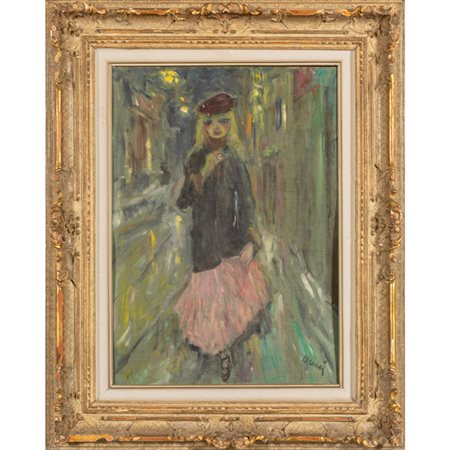 RENATO CENNI (1906-1977) <br>Marciapiede<br>olio 