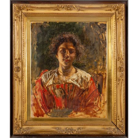 SALVATORE POSTIGLIONE (1861-1906) <br>Ritratto di 