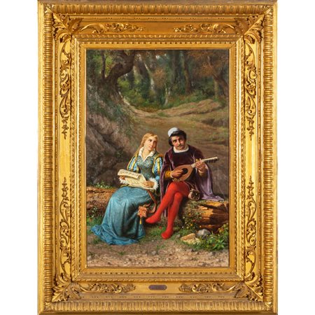 GABRIELE CASTAGNOLA (1828-1883) <br>Serenata 