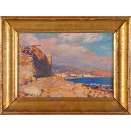 MARIO BROGGI (1890-1952) <br>Sanremo<br>olio su 
