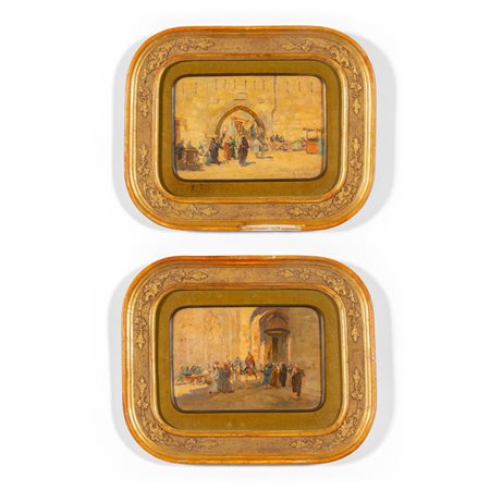 ALBERTO ROSSI (1858-1936) <br>Porta del Cairo con 