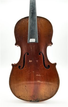 Violino ¾ della scuola di Mirecourt, 1910-20 c.
Fondo in due pezzi con marezzat