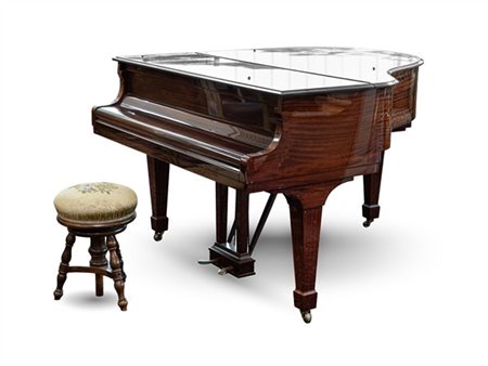 Steinway & Sons
Pianoforte a coda modello "S" con cassa a finitura legno del 19