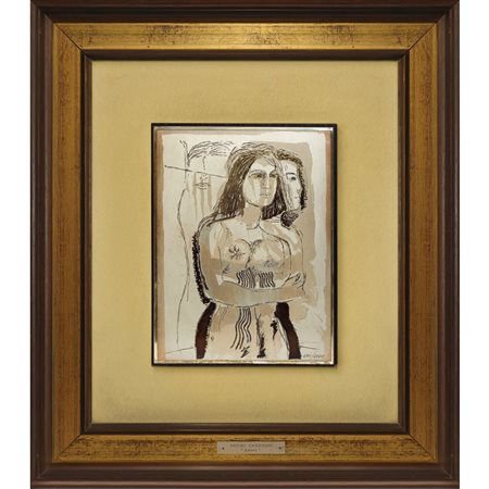 Bruno  Cassinari (Piacenza 29/11/1912 - Milano 26/03/1992)  - Ambra, riproduzione su lastra d'argento 925