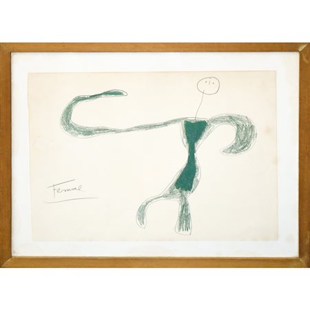 Stampa di Joan Miró estratta dal libro Miró, Bussotti - L'uccello luce, 1981