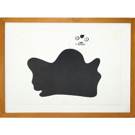 Stampa di Joan Miró estratta dal libro Miró, Bussotti - L'uccello luce, 1981