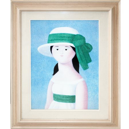 Antonio  Bueno (berlino 1918 - Firenze 1984)  - Fanciulla con cappello, 20° secolo