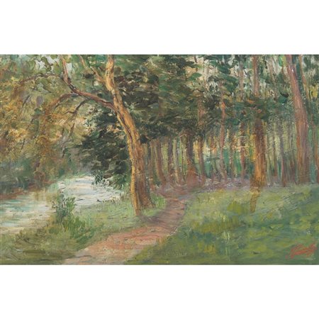 PITTORE ITALIANO DEL XX SECOLO, Olio su tavoletta