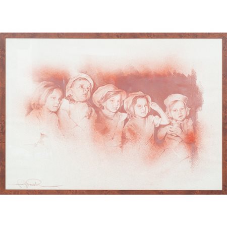 PITTORE DEL XX SECOLO, Sanguigna su carta