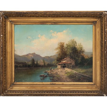 PITTORE FRANCESE DEL XIX SECOLO, Olio su tela
