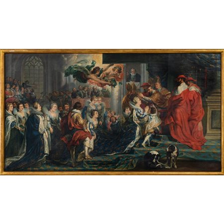 PETER PAUL RUBENS (Copia da), Olio su tela.
