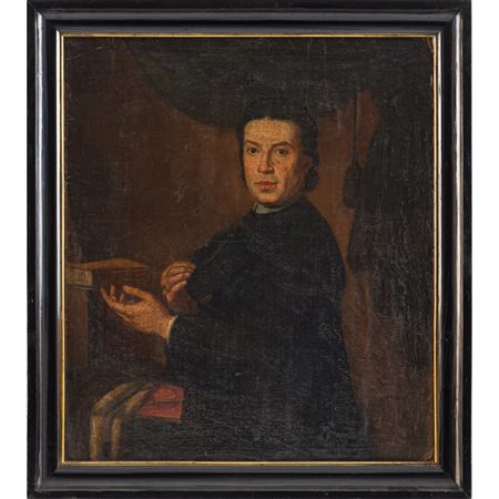 PITTORE CENTRO SETT. XVIII SEC., Olio tela applicata tavola