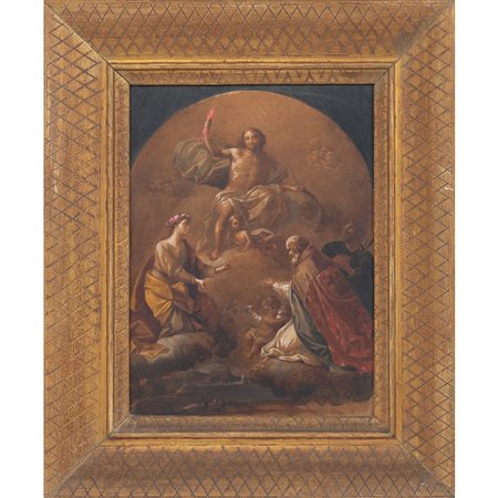 PITTORE SICILIANO DEL XIX SECOLO, Olio su cartoncino