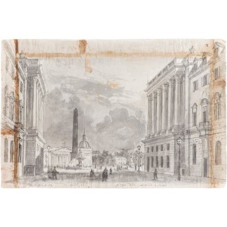 GIUSEPPE SAITTA (Attr.), Due disegni acquerellati