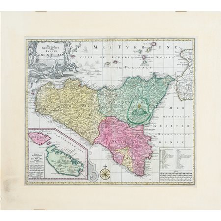 MAPPA GEOGRAPHICA TOTIUS INSULAE ET REGNI SICILIAE CURA ...