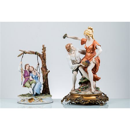 MANIFATTURA DI CAPODIMONTE SECONDA METÀ XX SECOLO, Due gruppi