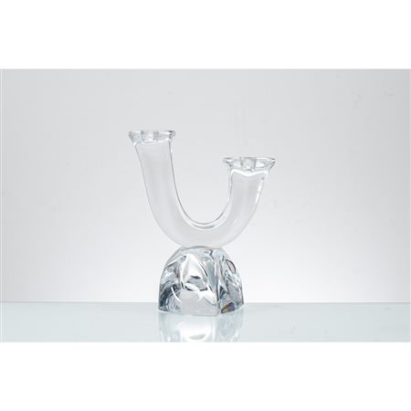 DAUM, Candelabro/portacandele in cristallo