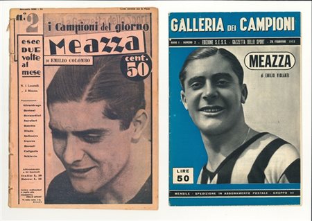 Giuseppe MEAZZA. Rivista "I Campioni del Giorno" (gennaio 1933) e rivista "Gall
