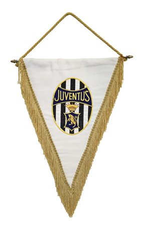 Juventus F.C. Gagliardetto ricamato, periodo anni 70. Dimensioni cm 33x45.
