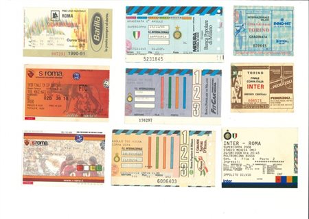 F.C. Internazionale. Lotto 9 biglietti finali F.C. Internazionale in Italia ed