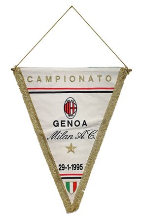 Genoa - Milan A.C. Gagliardetto ricamato da incontro disputata in data 29 genna