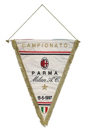 Parma - Milan A.C. Gagliardetto ricamato da incontro disputata in data 15 maggi