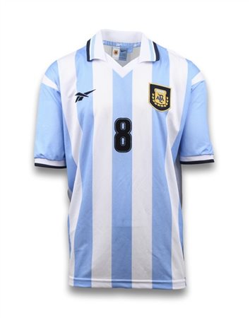 Javier ZANETTI. Maglia nr.8 squadra Nazionale Argentina preparata per una gara