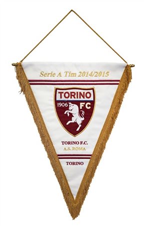 Torino F.C. - A.S. Roma. Gagliardetto ricamato da incontro disputata in data 12