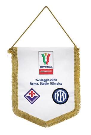 ACF Fiorentina - Inter. Gagliardetto ricamato da incontro valido per la Finale
