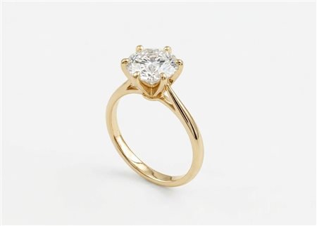 ANELLO SOLITARIO IN ORO GIALLO CON DIAMANTE LAB GROWN DA 1,50 CT
