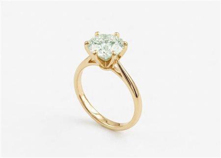 ANELLO SOLITARIO IN ORO GIALLO CON DIAMANTE NATURALE DA 2 CT