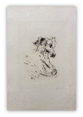 GIORGIO DE CHIRICO (1888-1978) - Testa di cavallino, 1969