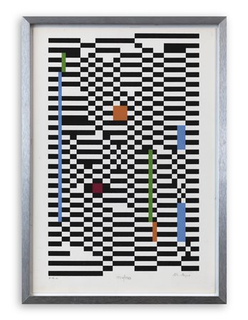 MARIO NIGRO (1917-1992) - Tavola N.5 - Progetto per un pannello a scacchi bianchi e neri, 1950-1983