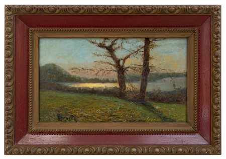 Achille Tominetti - "Paesaggio lacustre 1910"