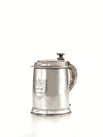 TANKARD, LONDRA, 1706, ARGENTIERE SETH LOFTHOUSEcorpo liscio cilindrico...