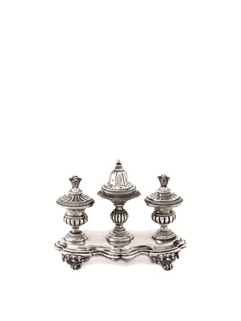 CALAMAIO, BARCELLONA, MET&Agrave;&nbsp; SECOLO XIX&nbsp; in argento, base...