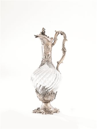 VERSEUSE, PARIGI, FINE SECOLO XIX, ARGENTIERE V. BOIVINin cristallo molato a...