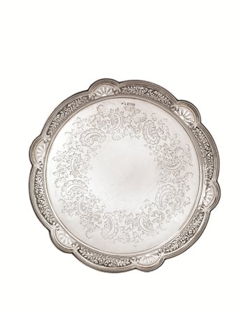 VASSOIETTO, CITT&Agrave; DI SHEFFIELD, 1894di forma circolare, in argento,...
