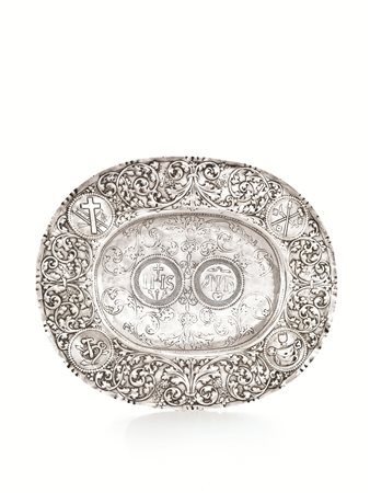 VASSOIETTO DA MESSA, ITALIA CENTRALE FINE SECOLO XVIIIin argento di forma...