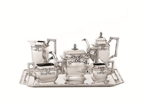 SERVITO DA T&Eacute; E CAFF&Eacute;, AUSTRIA, FINE SECOLO XIX in argento...